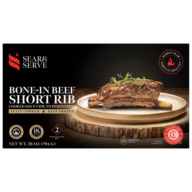 BONE IN SHORT RIB 28 OZ CUISINE SOLUTIONS T6H6