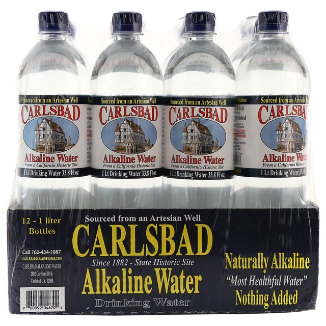 Carlsbad Alkaline Water, 1 L, 12-count