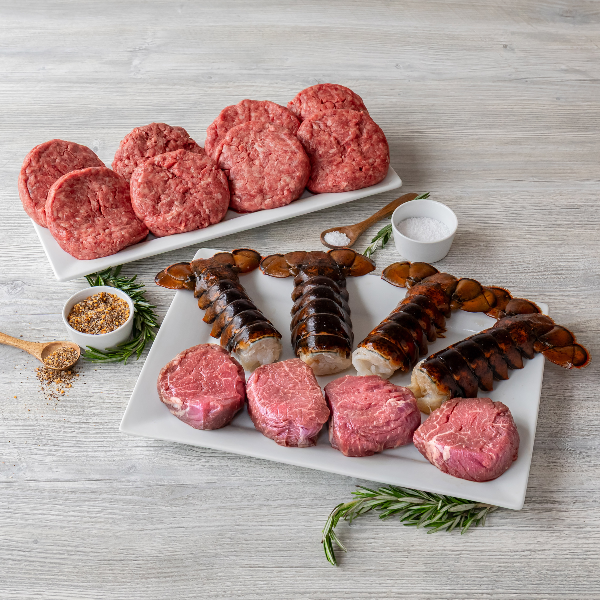 Chicago Steak Premium Angus Beef Surf & Turf  15 Total Packs  7 Lbs. Total