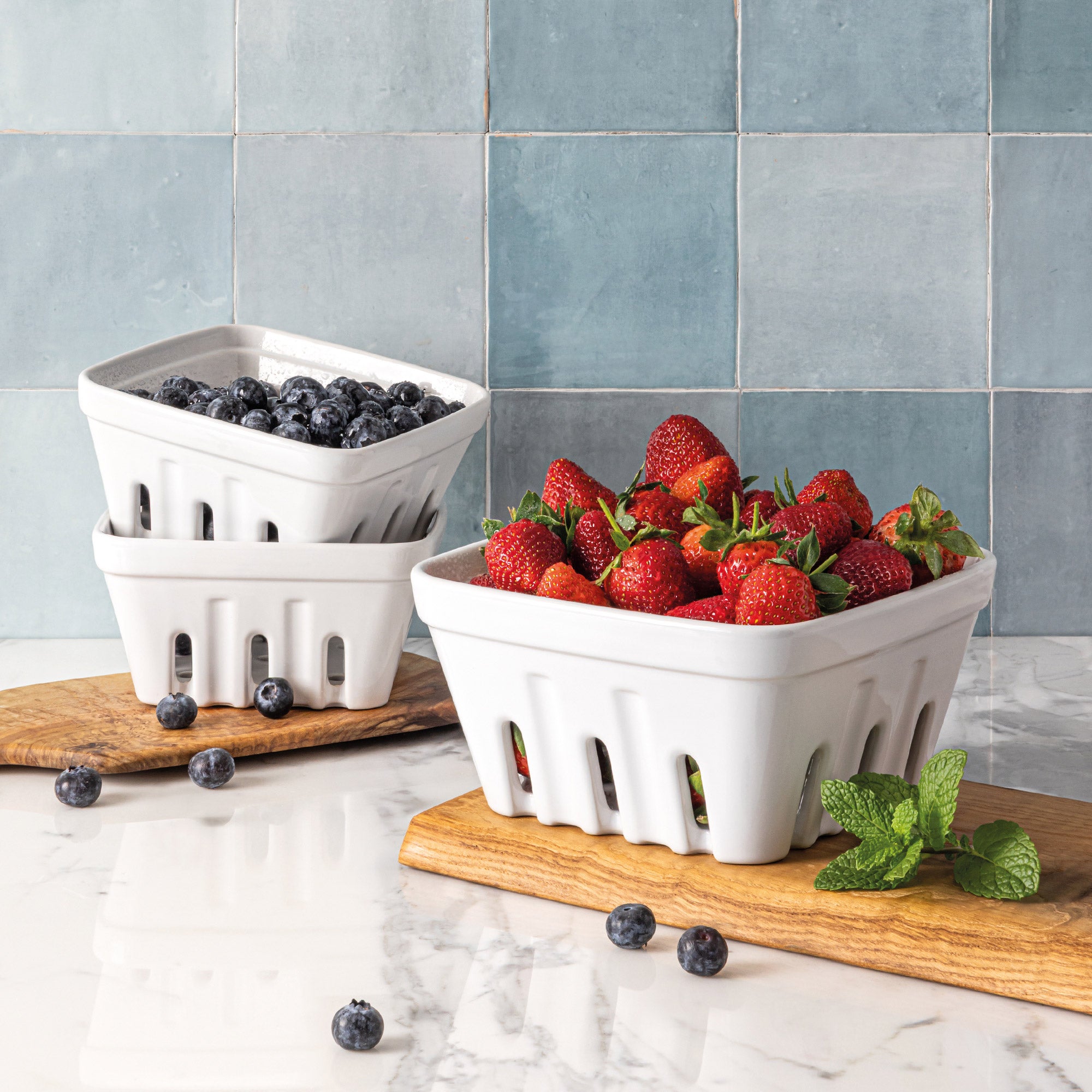 over&back 3-piece Multipurpose Berry Baskets