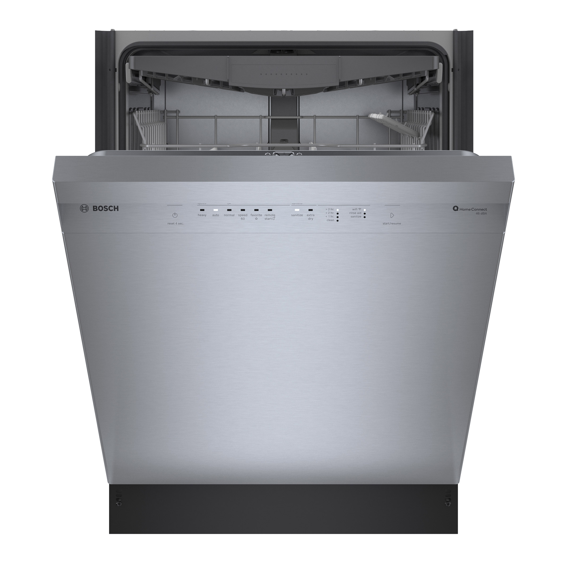 Bosch 100 Series 24 in Stainless Steel Dishwasher with Third