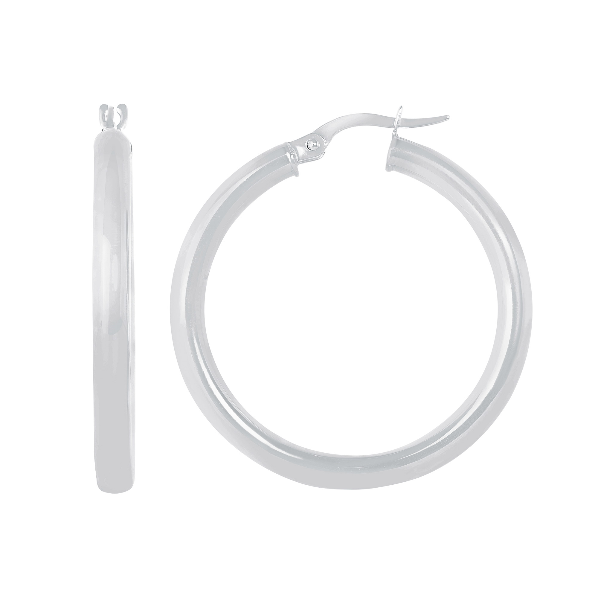 Boucles d'oreilles créoles au fini très poli