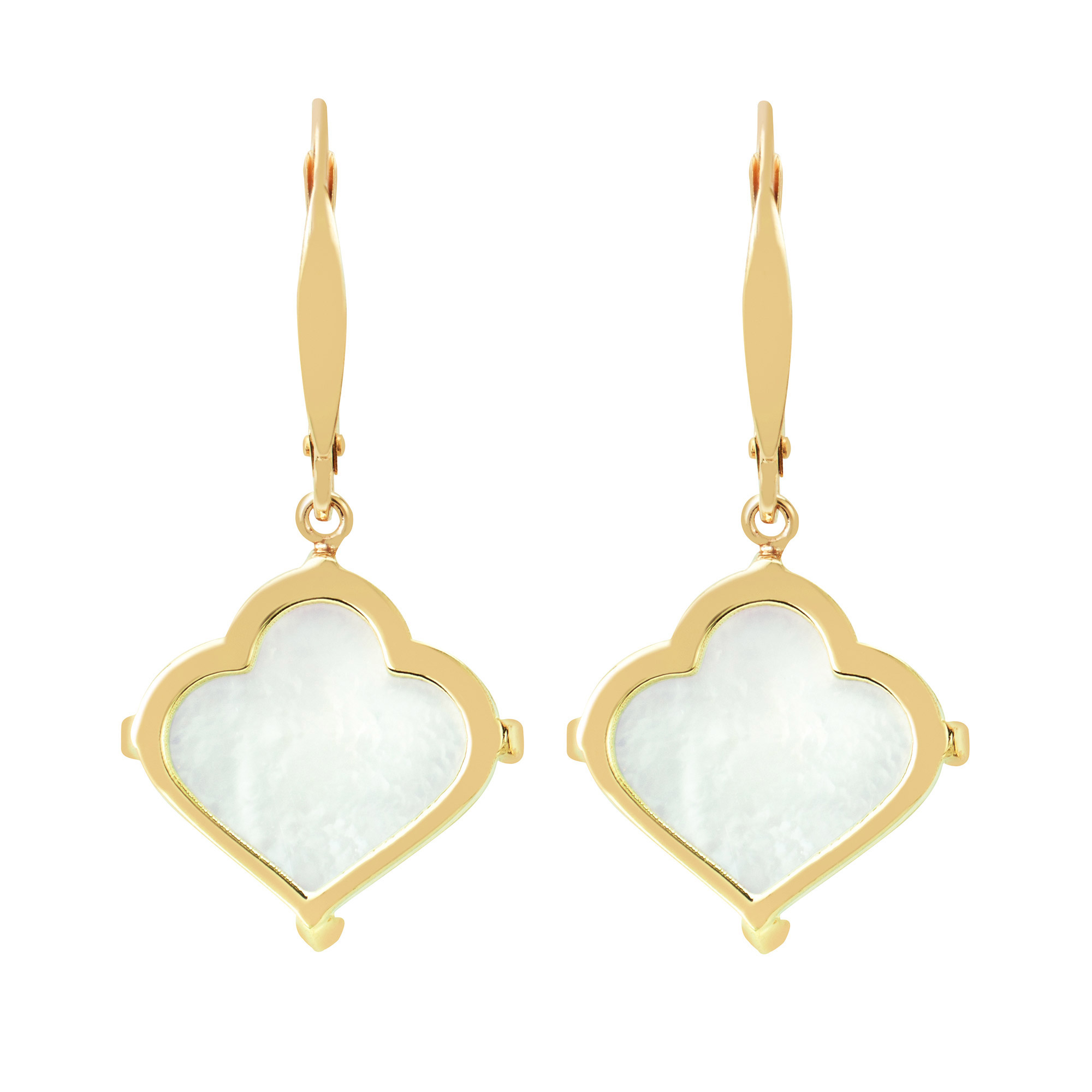 Clover Shape Mother of Pearl Earrings
