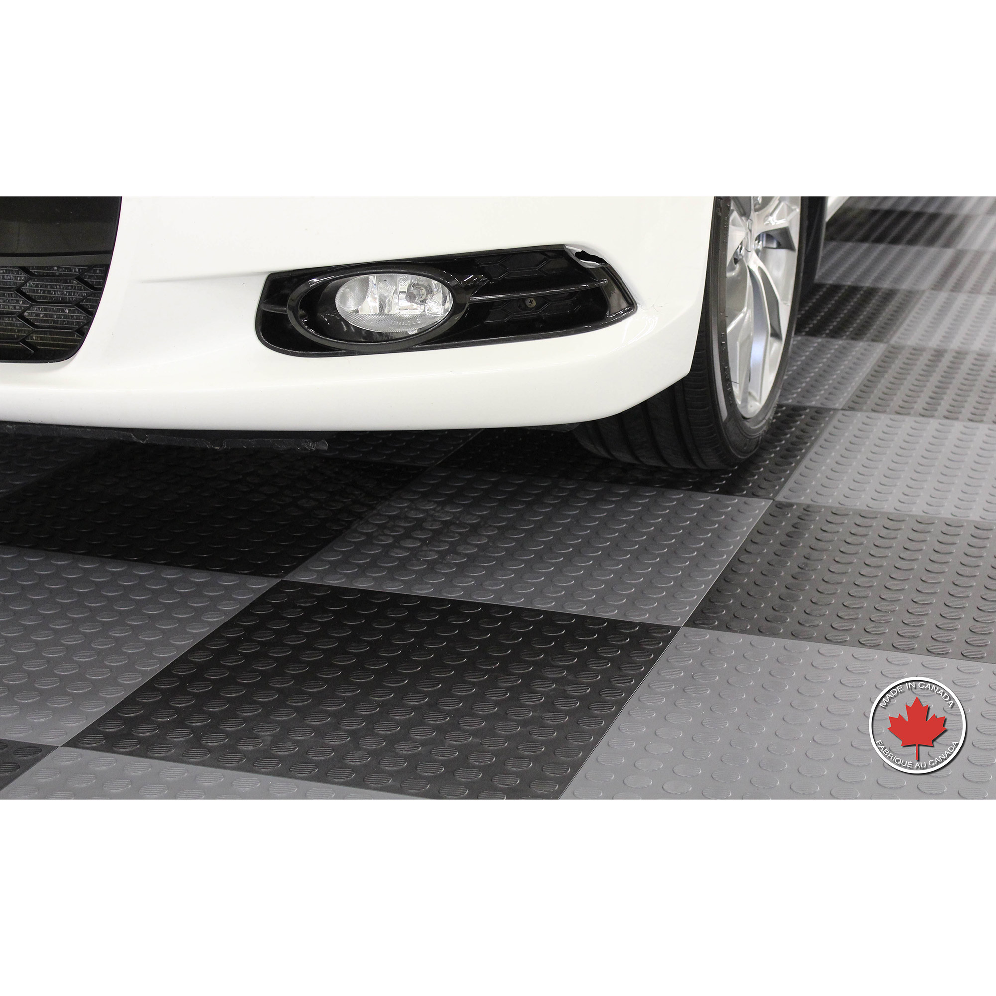 Tuiles Ultralock solides noires & grises pour plancher de garage