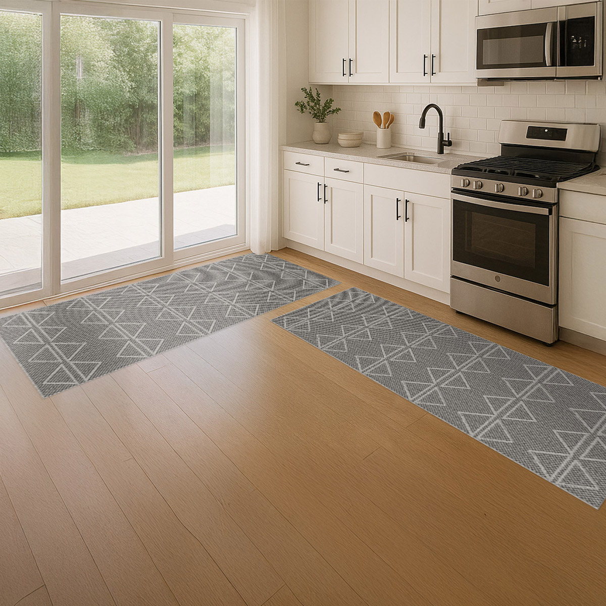 Lyon Runner by Baldosa  Grey Mountain  2’ x 6’  2-pack