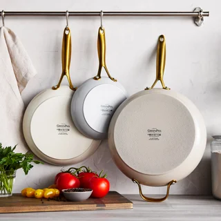 GREENPAN JEWEL PRO CERAMIC NON-STICK SKILLETS 3-PIECE