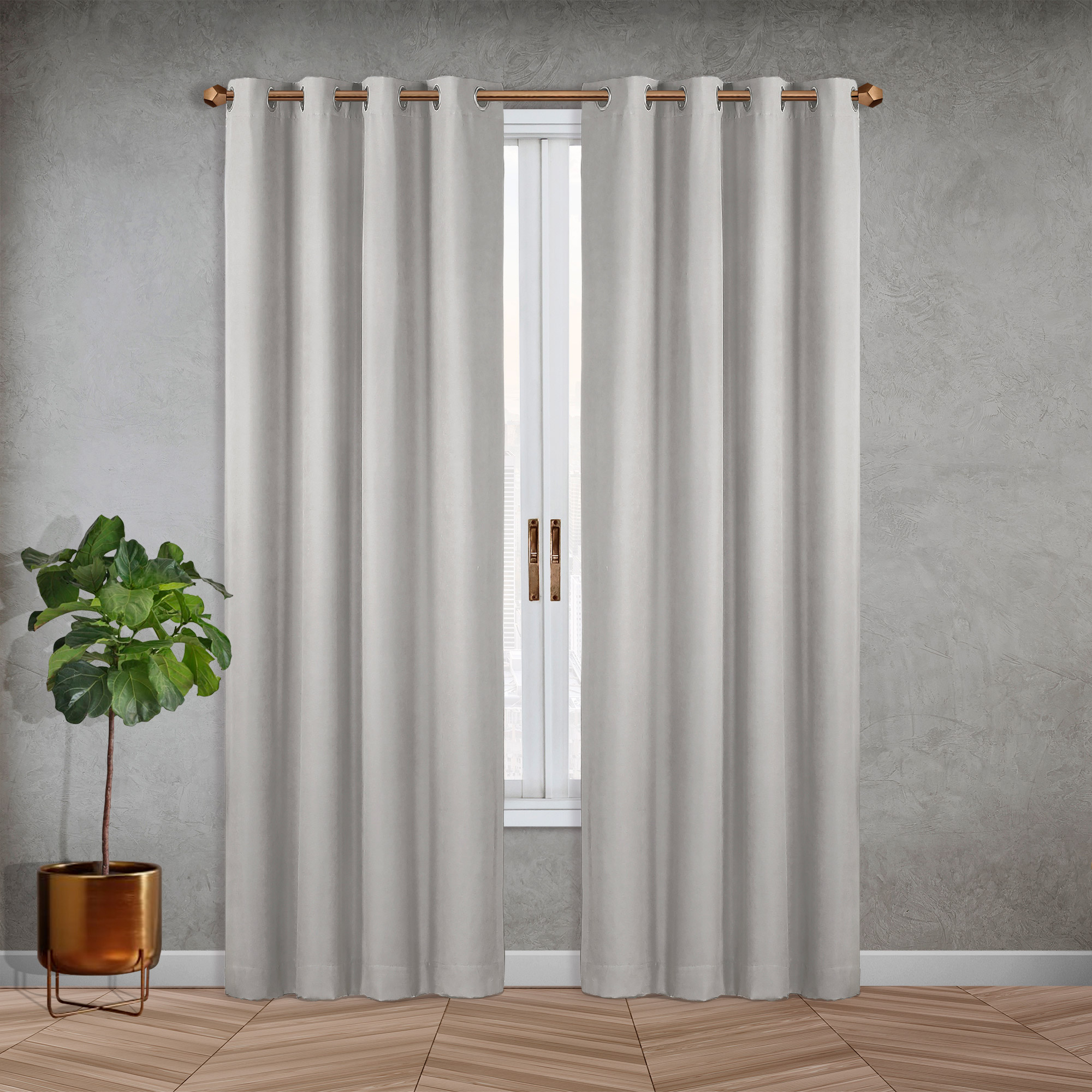 SUN+BLK Nantes Collection Blackout Curtain Panel, 2-panel