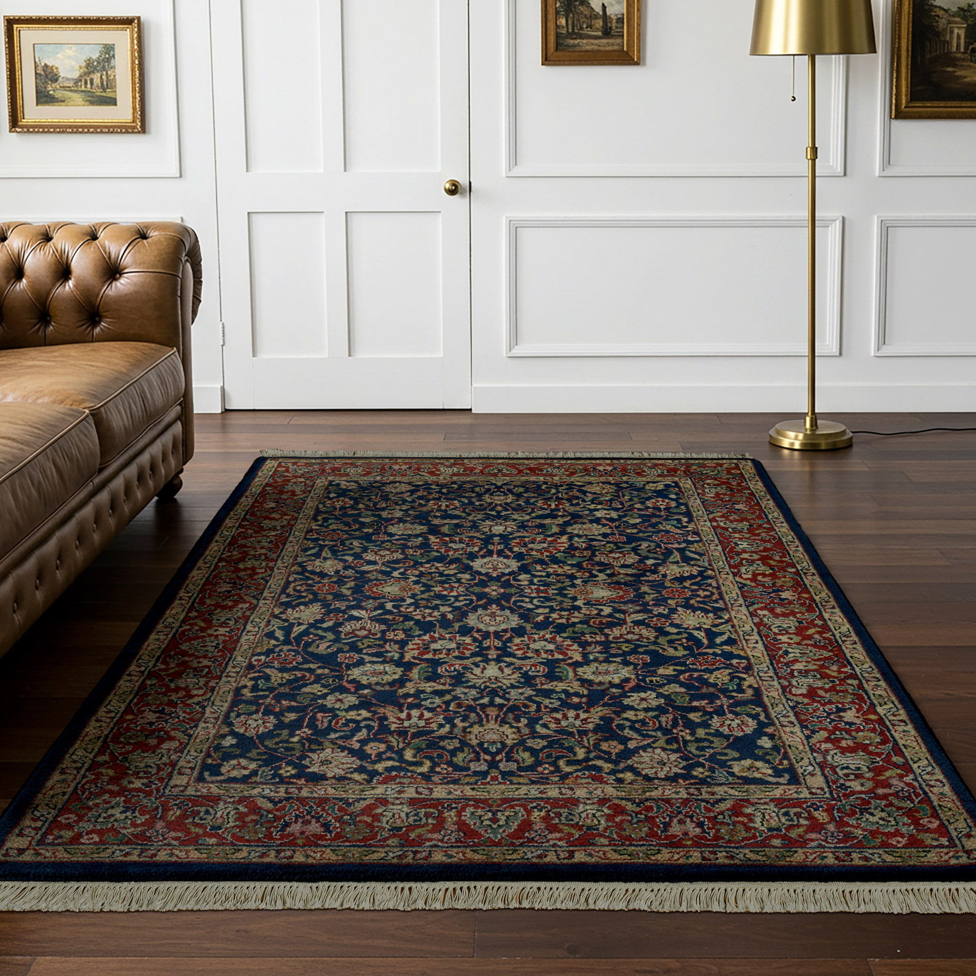 Chatsworth Hand Knotted Rug Collection  Penshurst Openfield  Blue