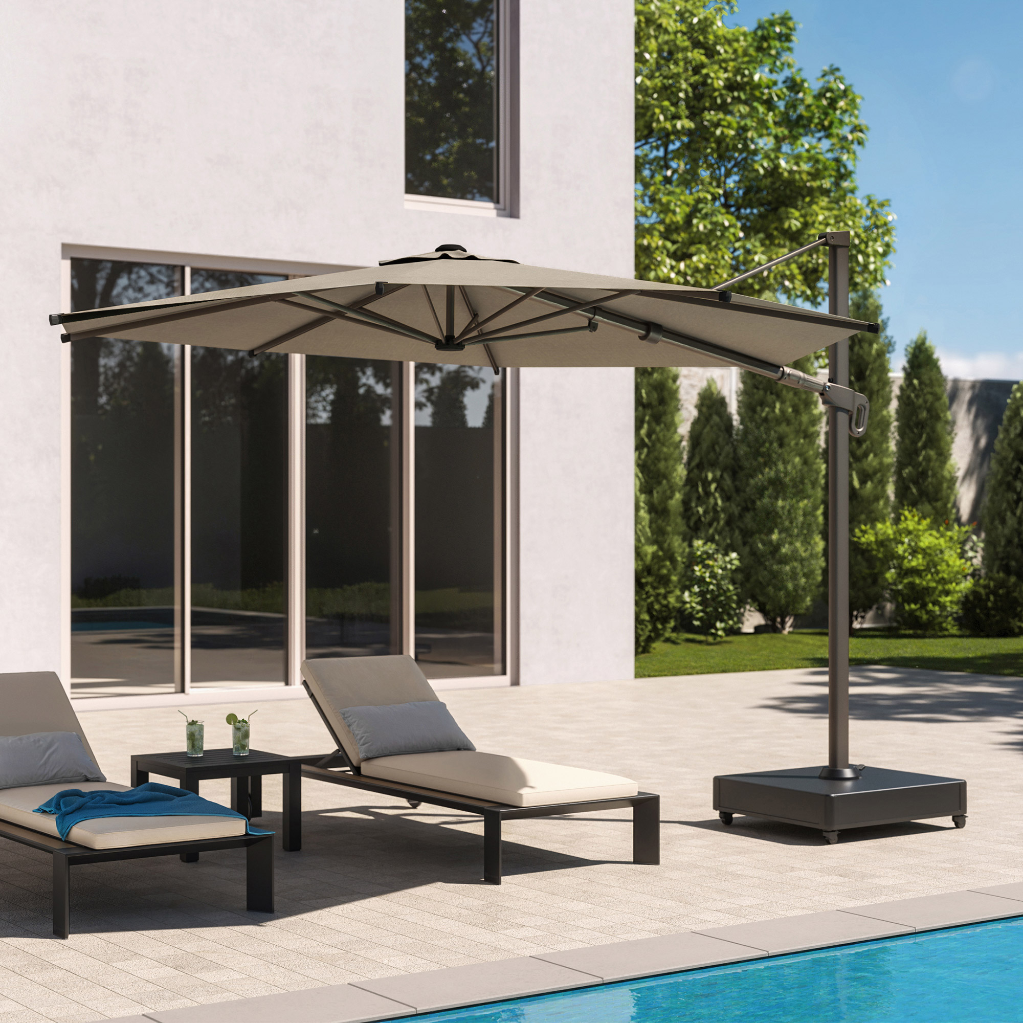 double top market patio umbrella with base 15 ft. Sided Umbrella type JEAREY 8-ft Iron Orange size:11.5 road
