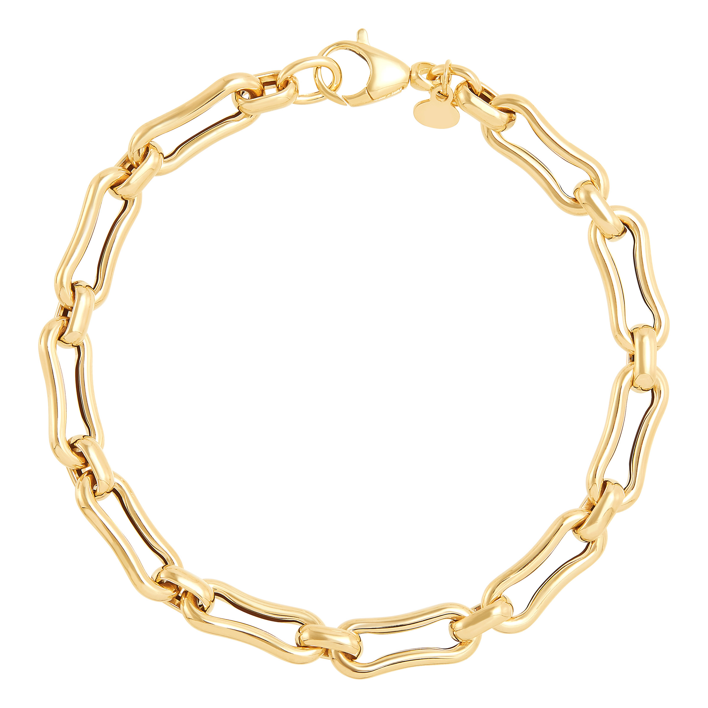 Bamboo Link Bracelet  in Yellow Gold