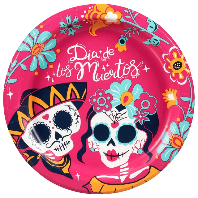 PIZAZZ DAY OF THE DEAD PLATE 10"/100 CT