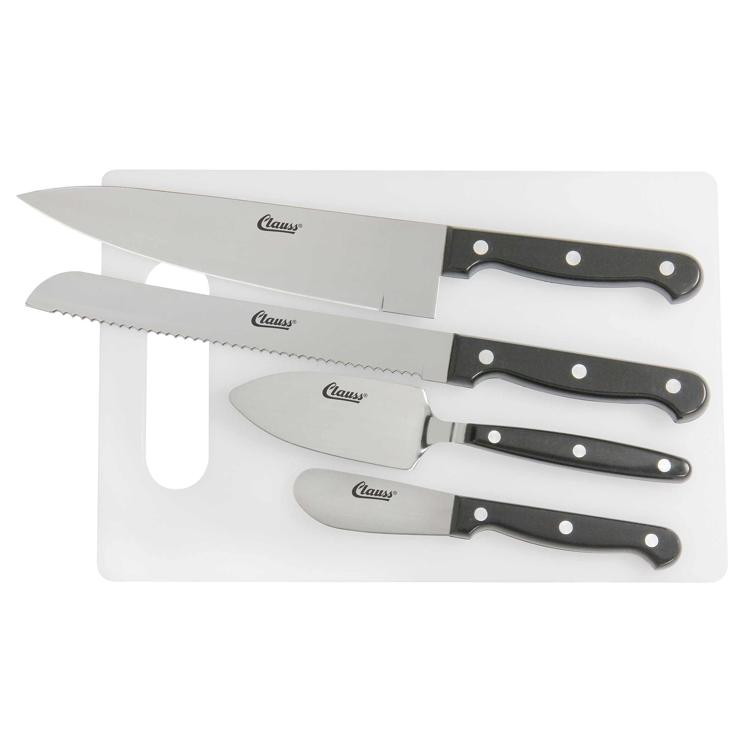Clauss Knives and Chopping Board Set, 5-piece
