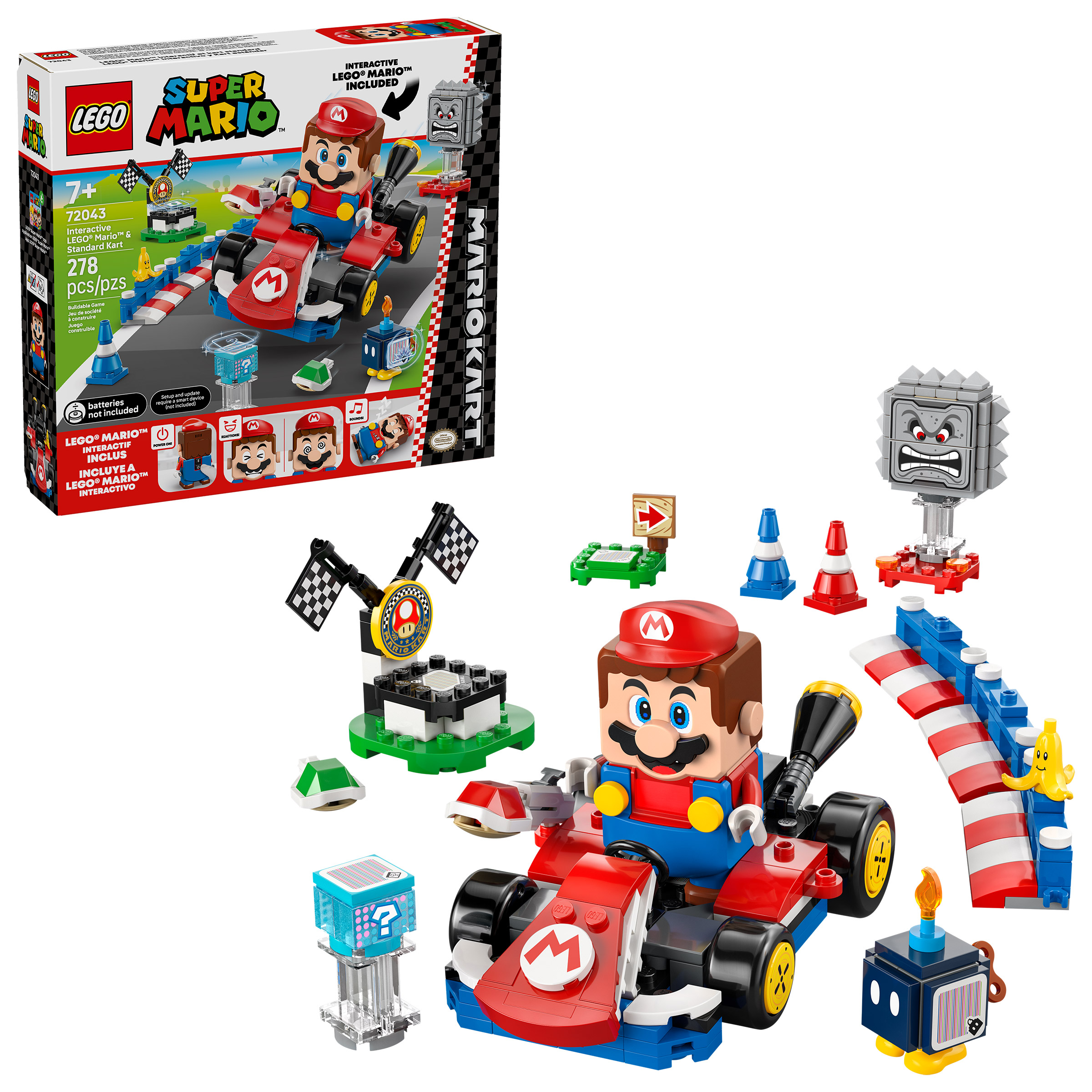 LEGO Super Mario: Mario Kart – Interactive LEGO Mario & Standard Kart 72043