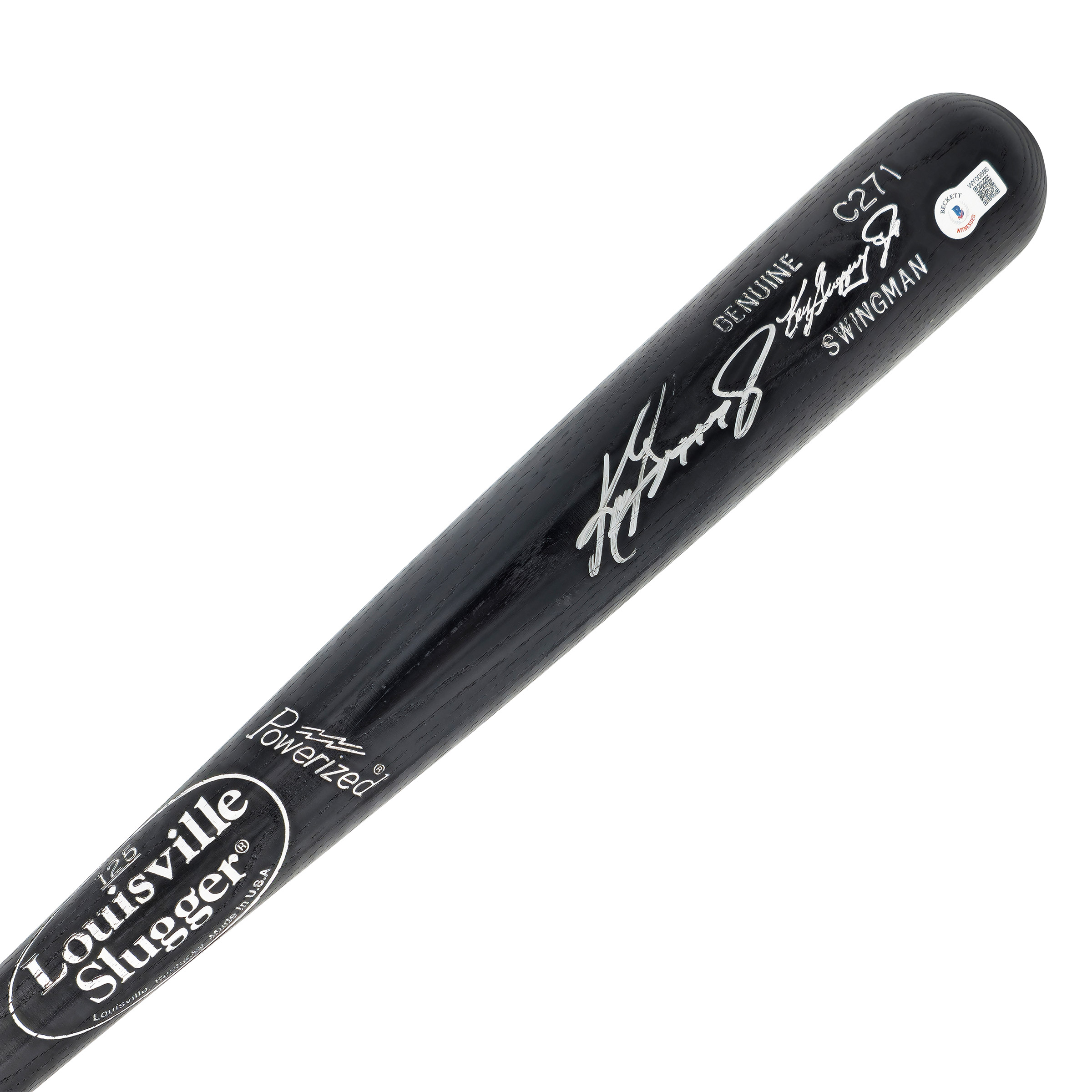軟式 バット ケン・グリフィーJrモデル Louisville　Slugger Ken Griffey Jr. Autographed Black Louisville Slugger Player