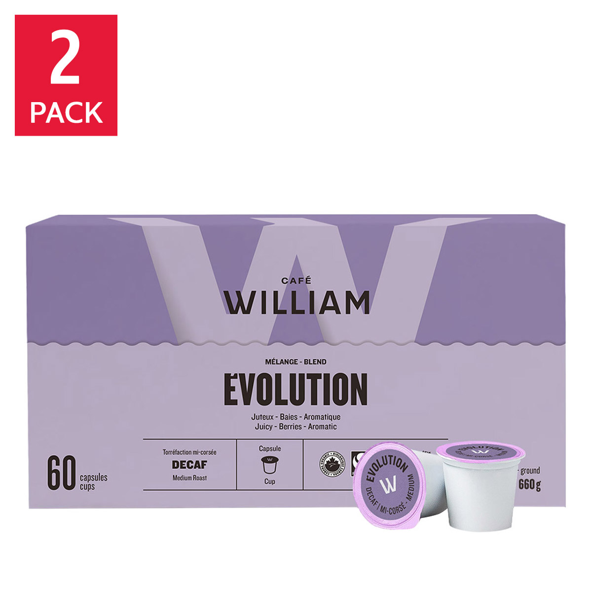 Cafe William Evolution Medium Roast Single-serve K-cup Coffee Pods, 120-count