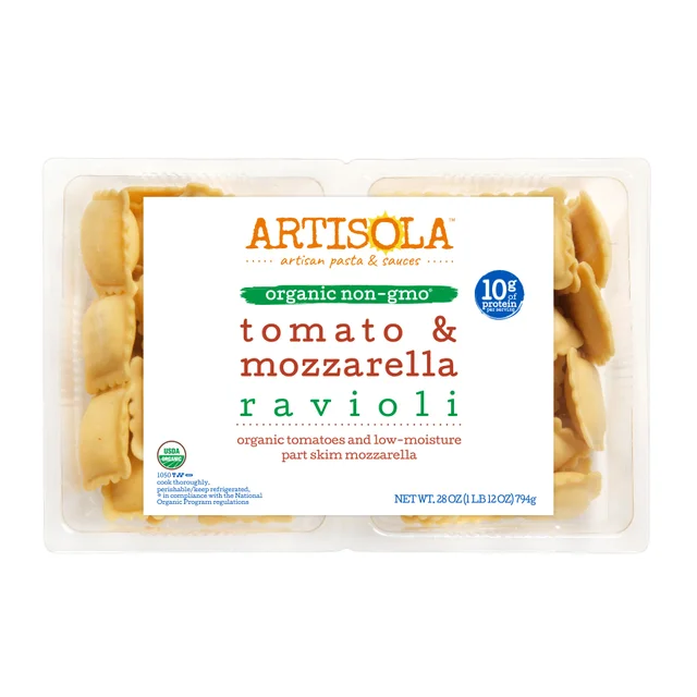 ARTISOLA ORG TOM & MOZZ RAVIOLI 2/14 OZ (1.75 LBS)