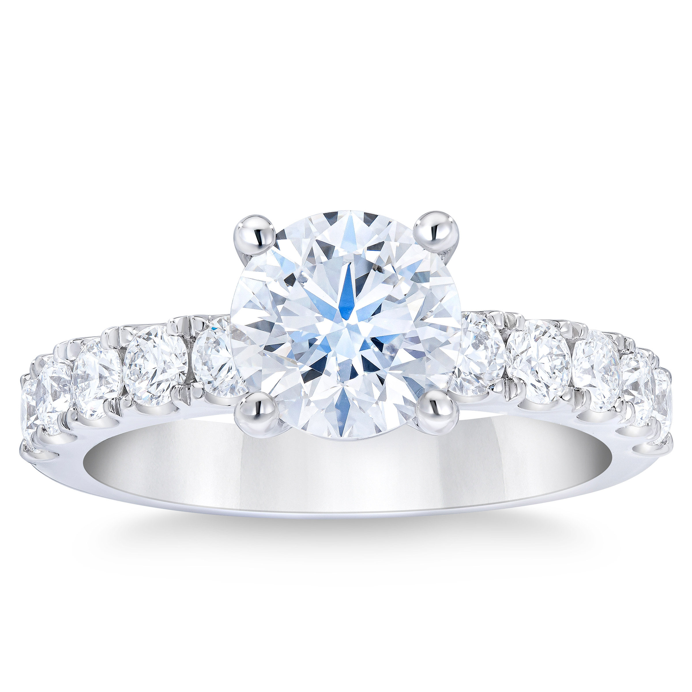 2.70 ctw Round Brilliant Cut, Clarity VS2, Colour E, Diamond Engagement Ring