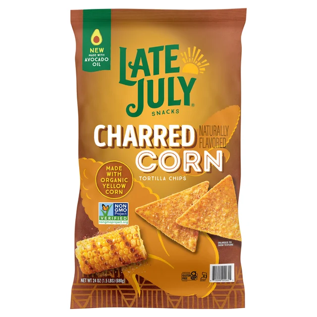 LATE JULY CHARRED CORN CHIP 24 OZ