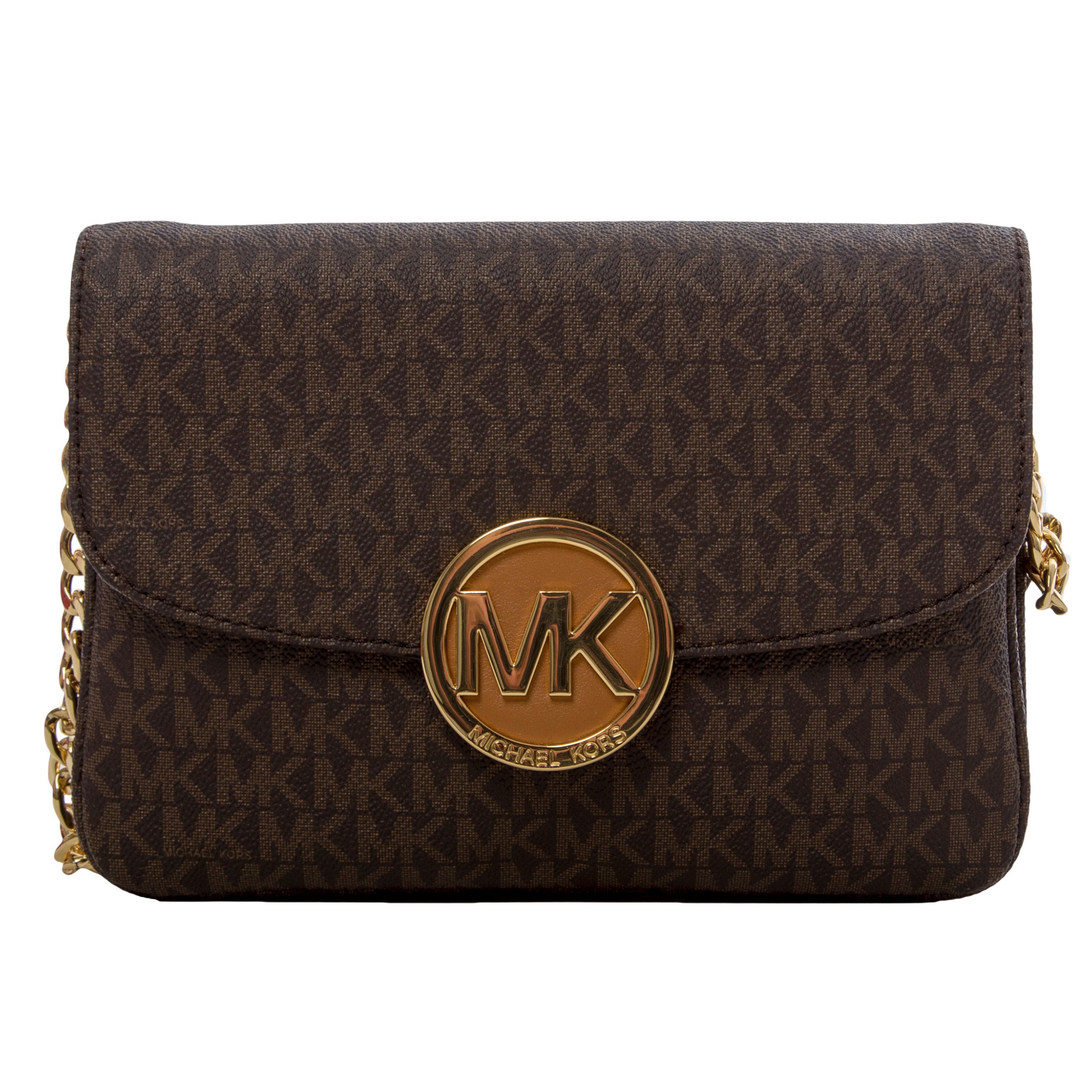 Michael Kors FULTON FLAP CONTINENTAL 黒 Michael Kors Fulton Large Flap Continental Long Wallet Leather
