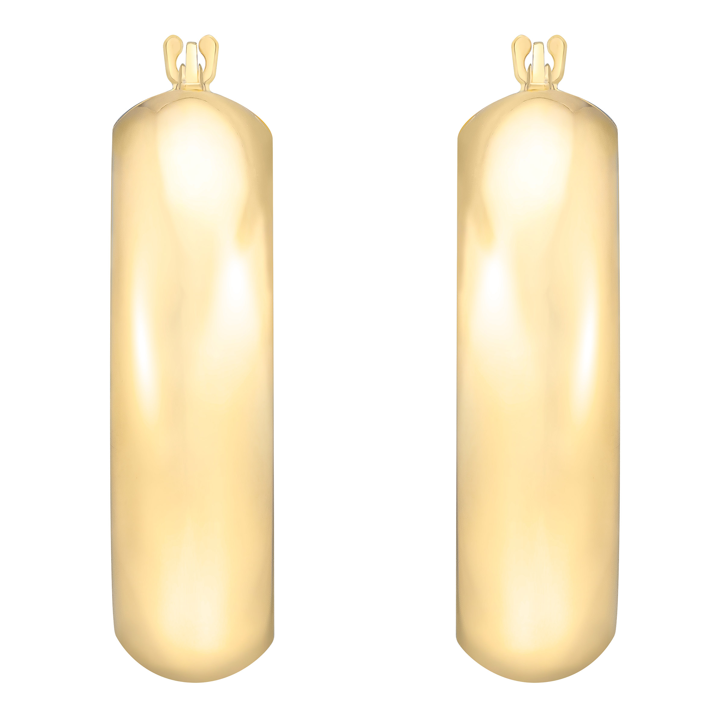 18kt Yellow Gold Round Hoop Earrings | Costco