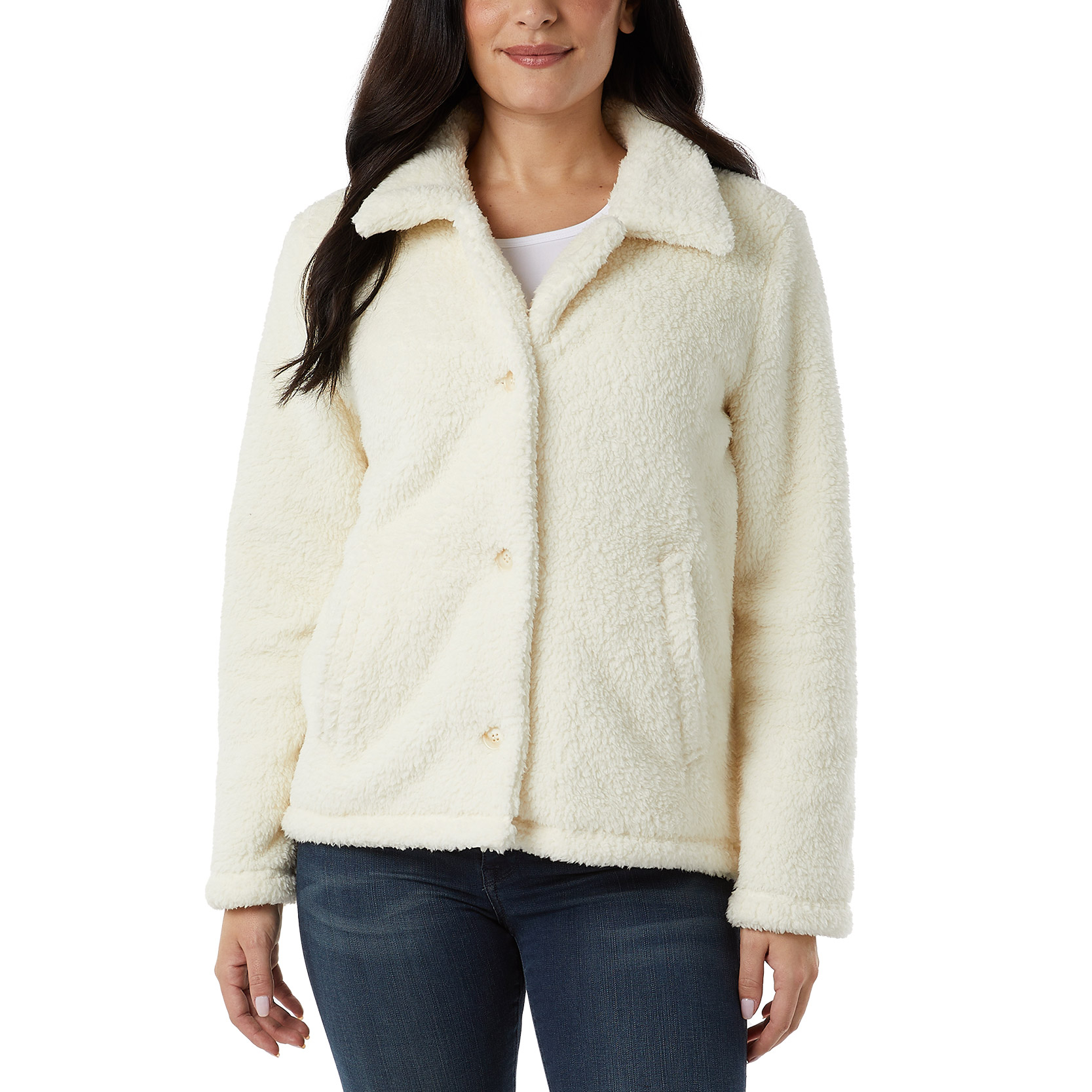 32 Degrees Women's Cozy Fleece Button Front Jacket