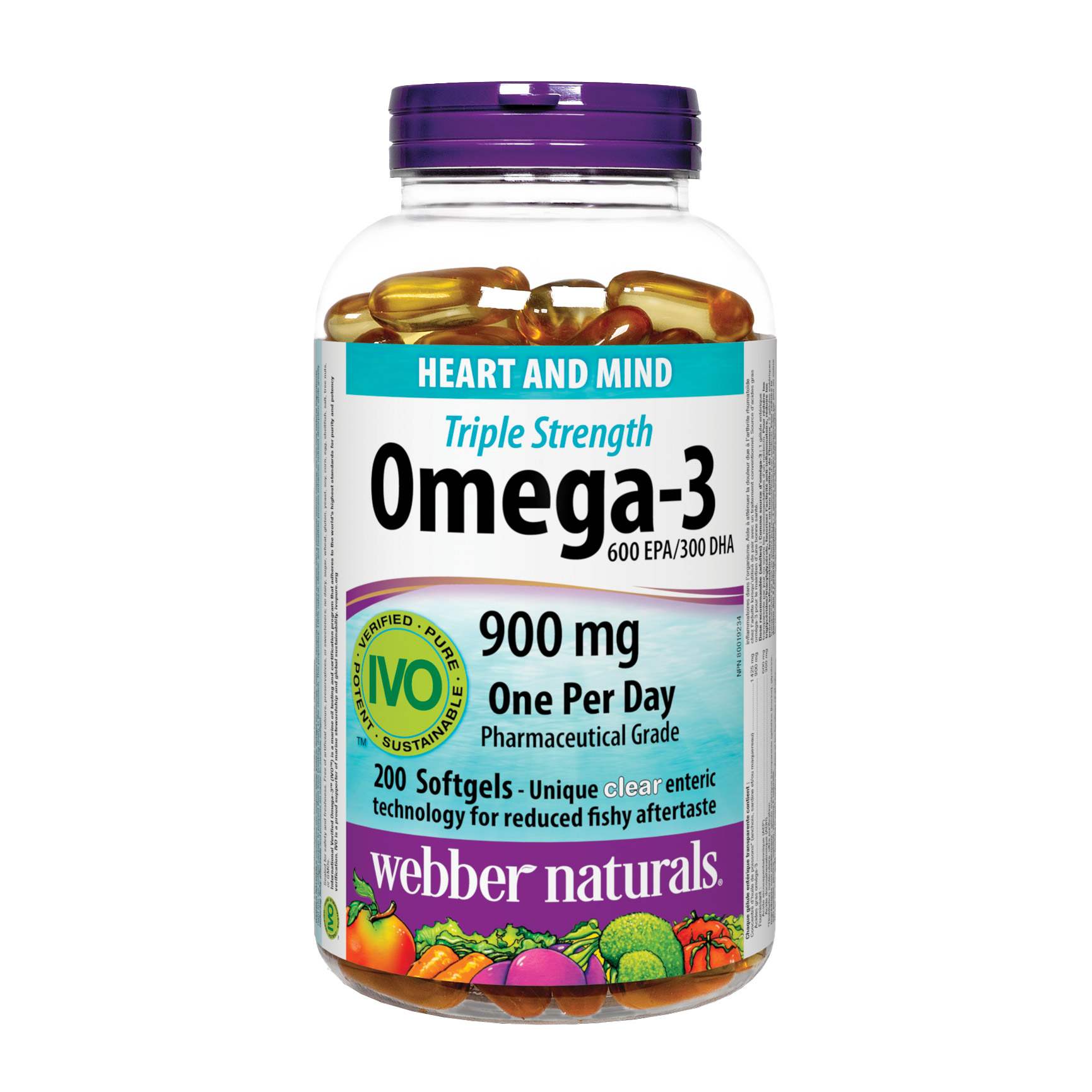 webber naturals Triple-strength Omega-3 Softgels, 200-count