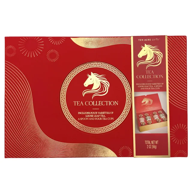 TEA COLLECTION TEA VARIETY & CUPS 8 PACK