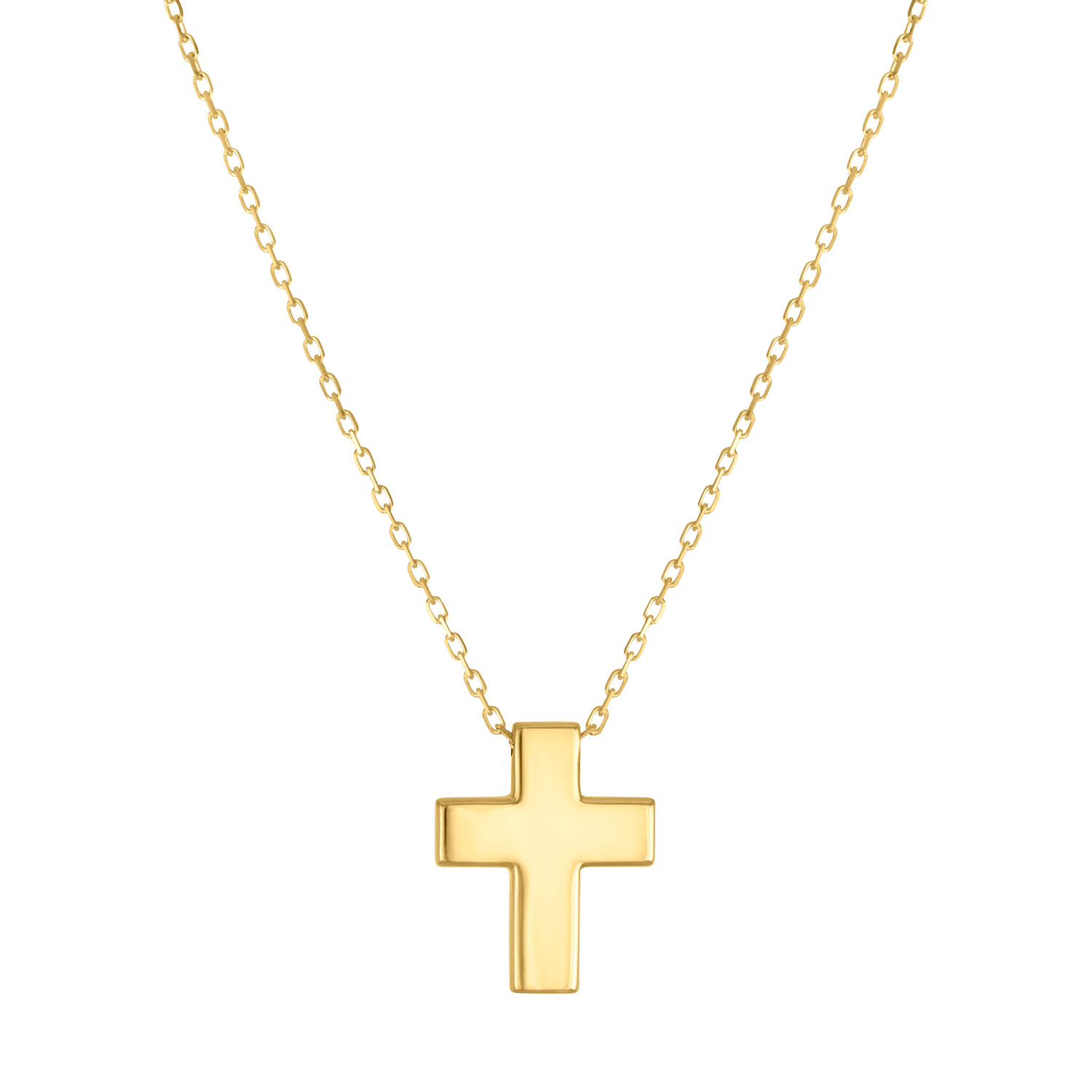 High Polish Cross Pendant in Yellow Gold | Costco