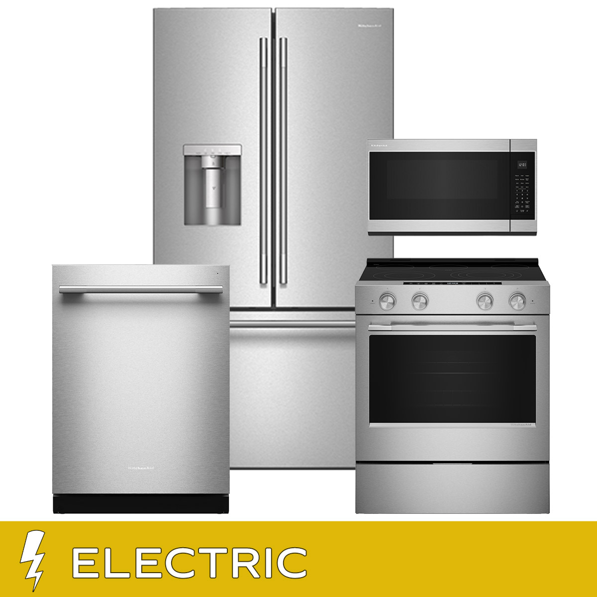 Haier 4-piece ELECTRIC Kitchen Package with 16.8 Cu. Ft. Counter