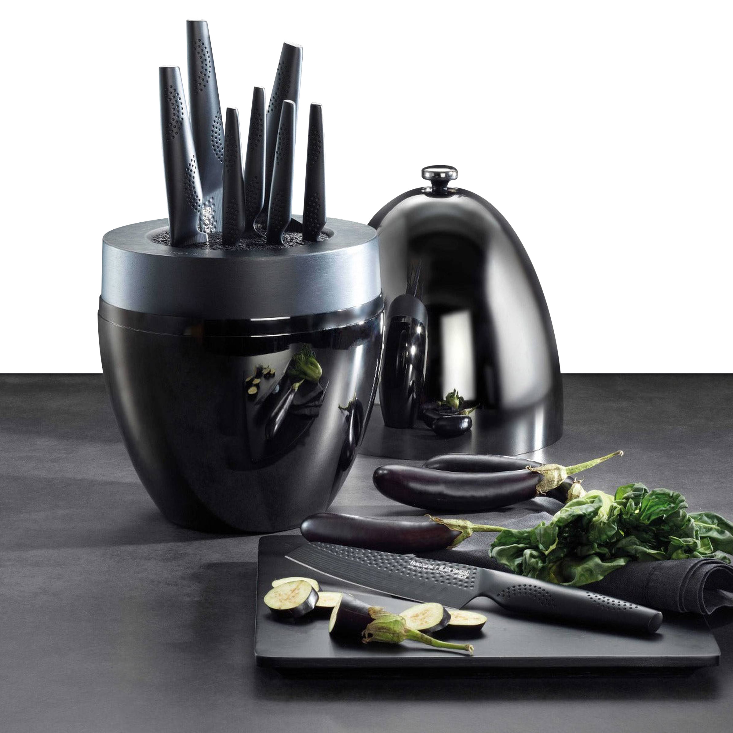 Cuisinepro iD3 Black Samurai The Egg Knife Block, 9-piece | Costco