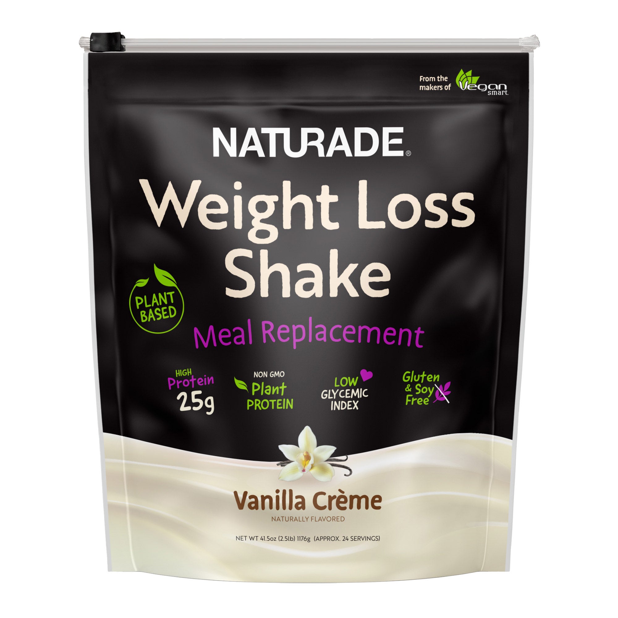 NATURADE Plant-Based Weight Loss High Protein Shake, Vanilla Creme