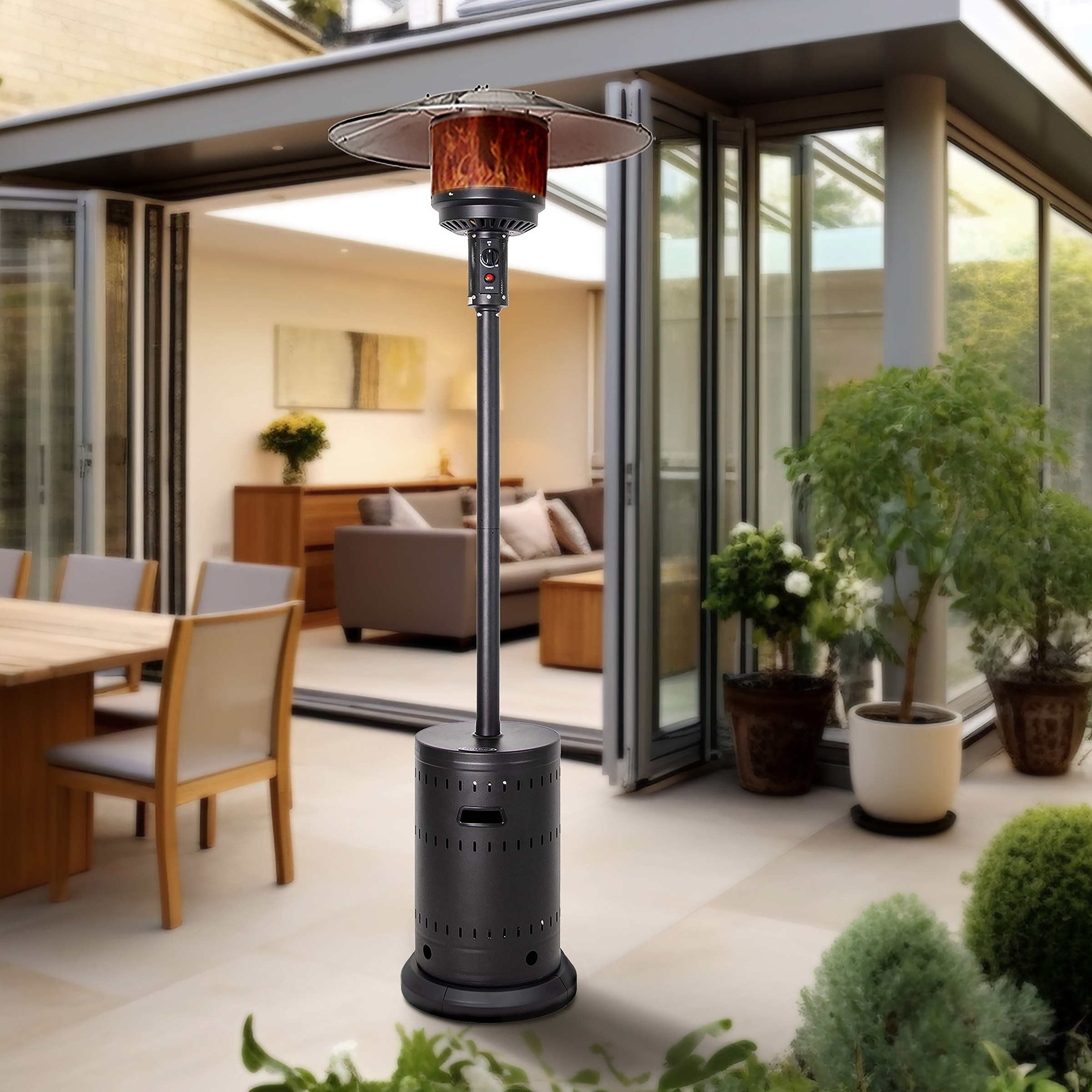 Fire Sense Matte Black Patio Heater | Costco