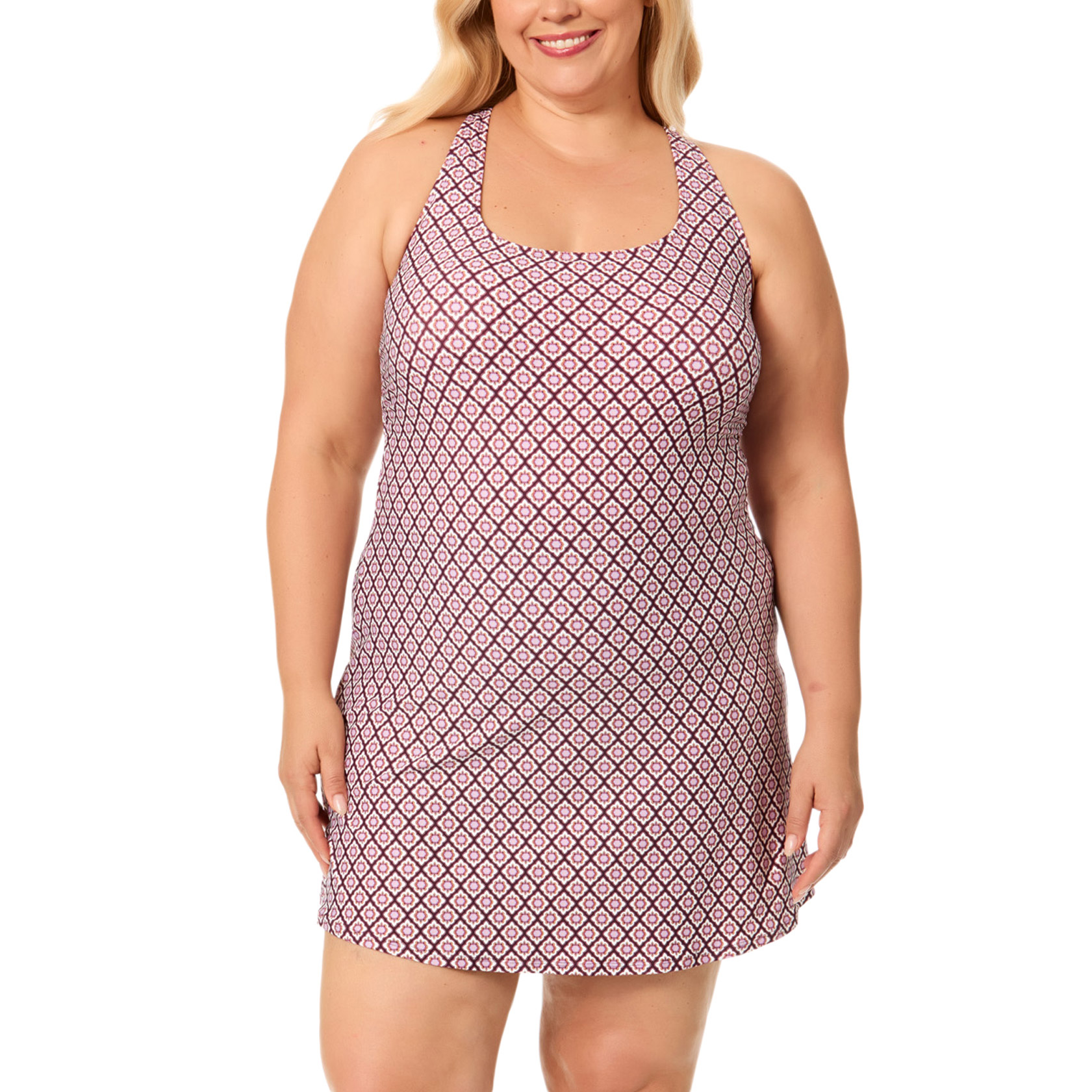 lands end swim dress Lands' End Women's Tugless QuickDry Strappy Back Mini Swim Dress - Black