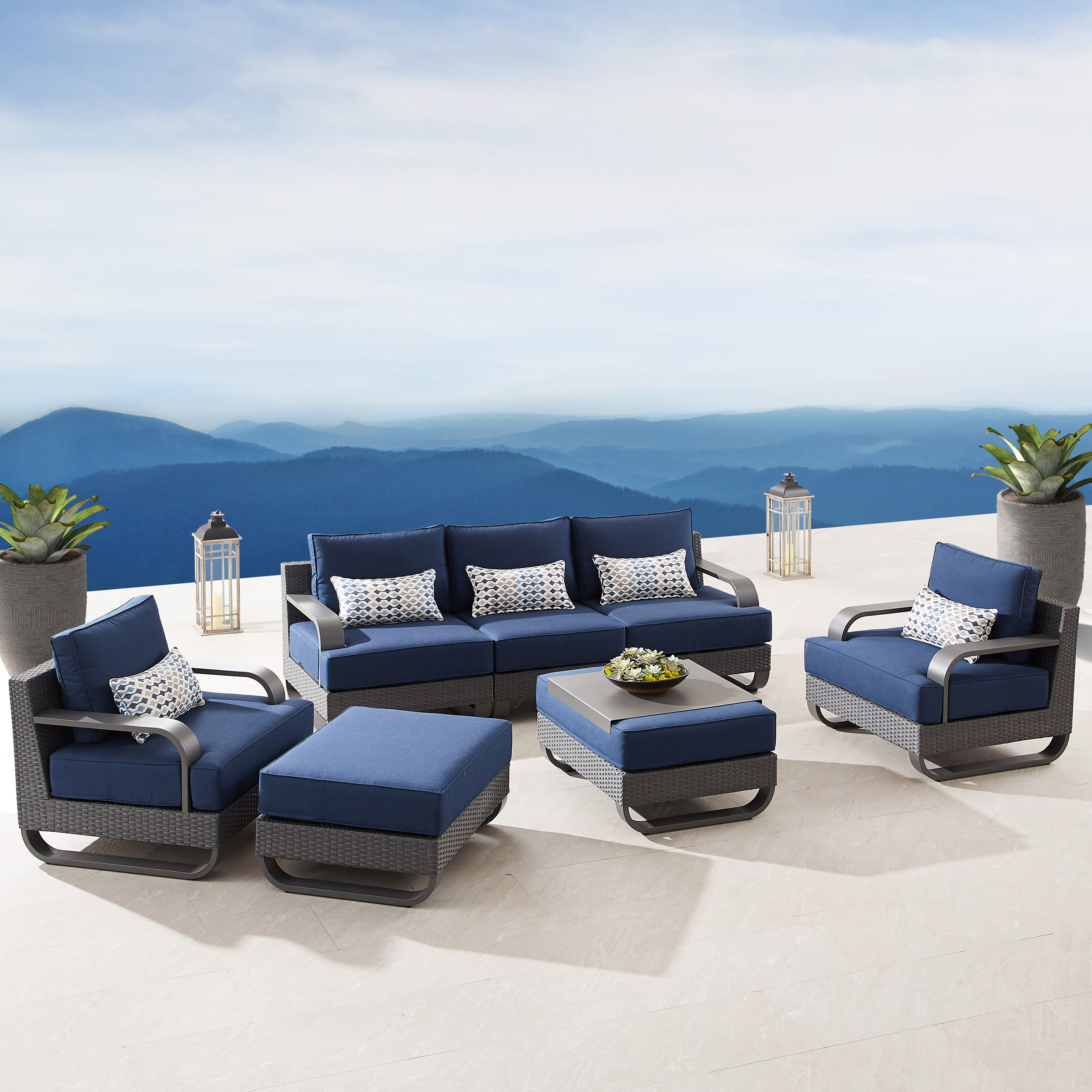 Pallazzo 7-piece Modular Sectional Conversation Set | Costco