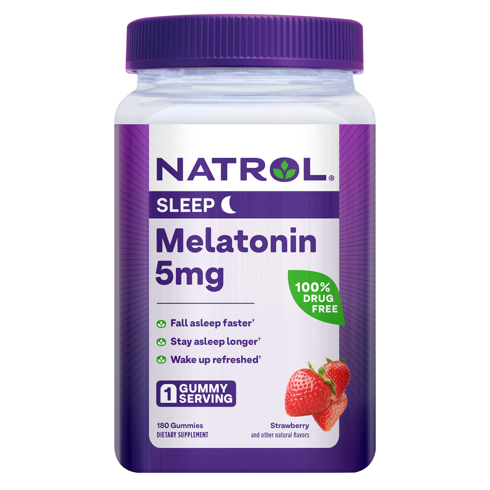 Natrol Melatonin Gummies, Strawberry, 5 mg, 180 ct