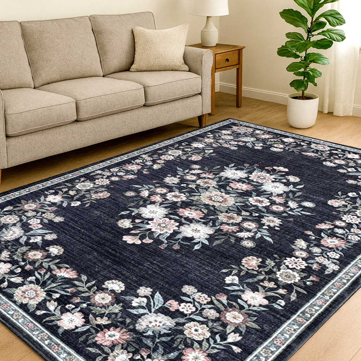 Viana Loomie Bloomstead Washable Indoor Area Rug | Costco