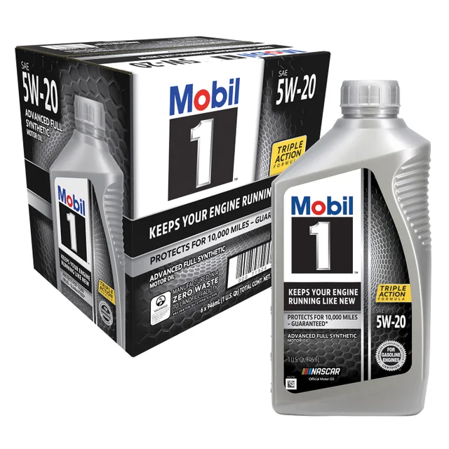 Mobil 1 Advanced Full Synthetic Motor Oil 5W-20, 1-Quart/6-Pack