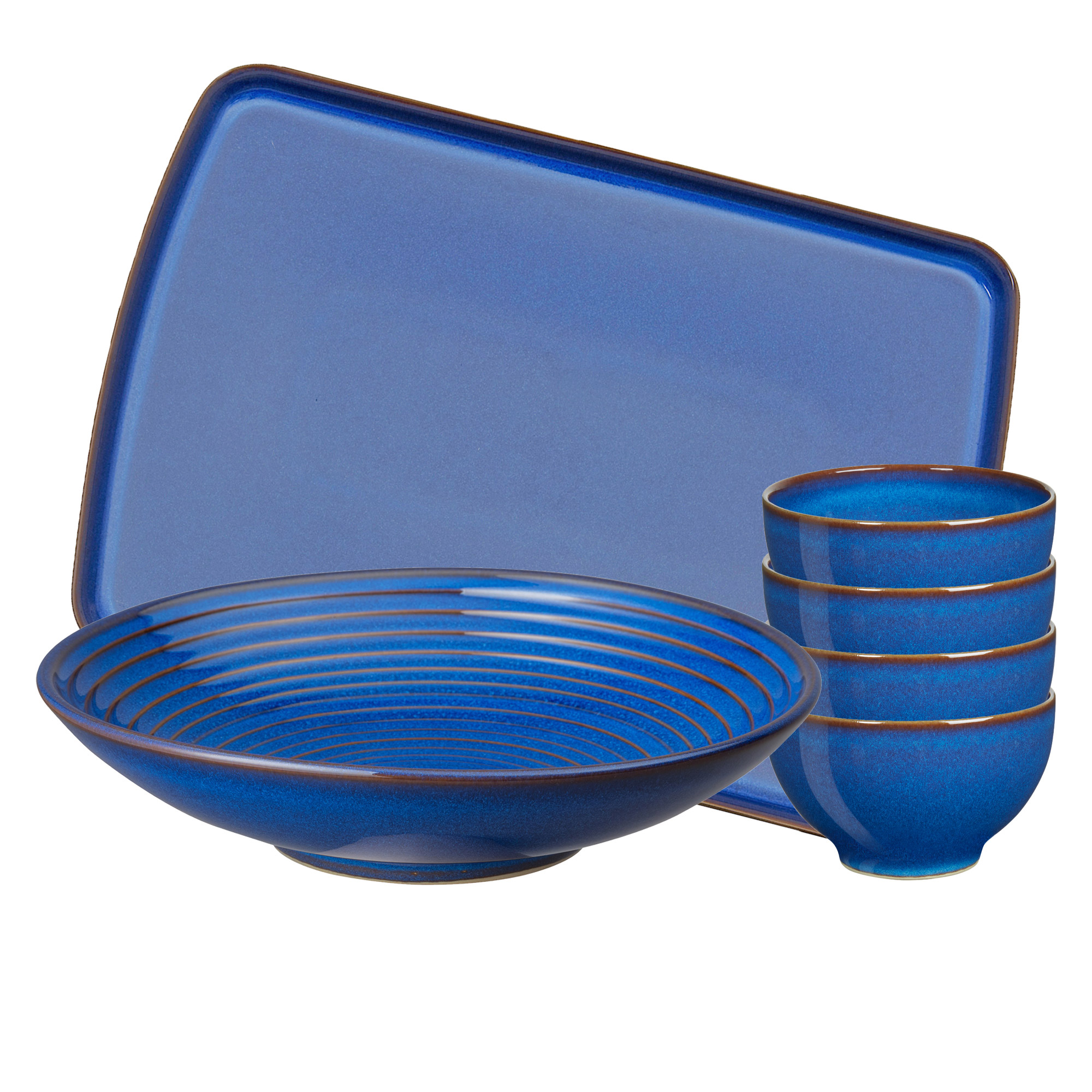 Denby Imperial Blue Serving Set, 6-pieces | Costco