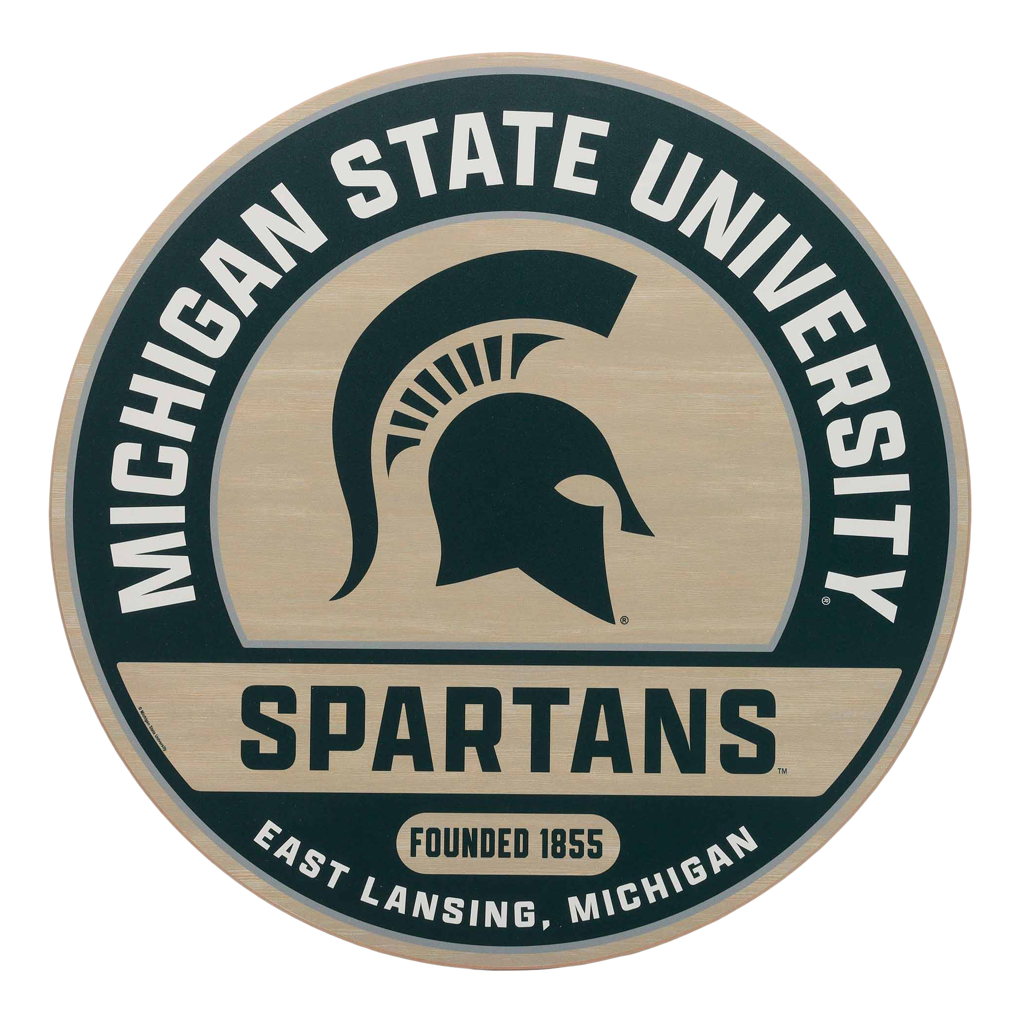 NCAA Wood Round Wall Sign