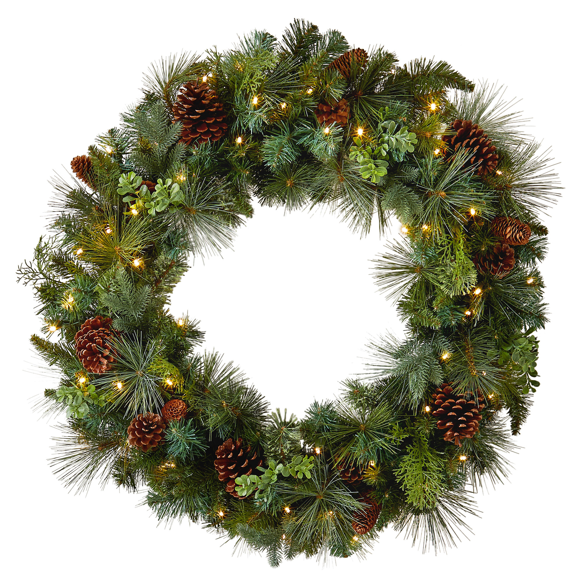 81 cm (32 in.) Mixed Greenery Wreath