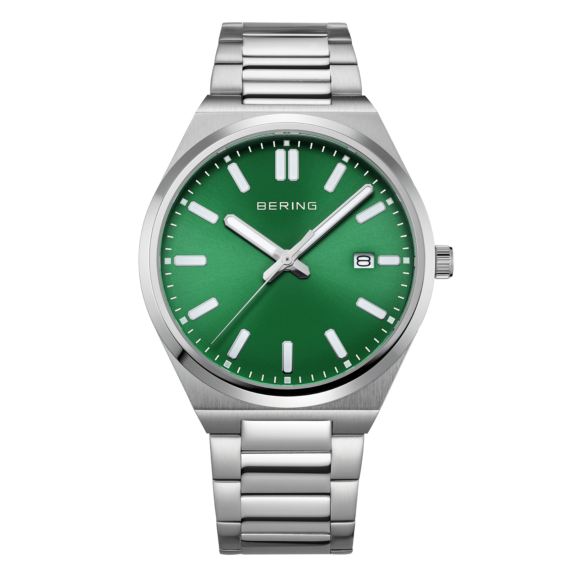 Bering Classic Green Sunray Dial Quartz Men's Watch, 39mm | Costco