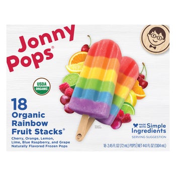 JonnyPops Organic Rainbow Fruit Stacks