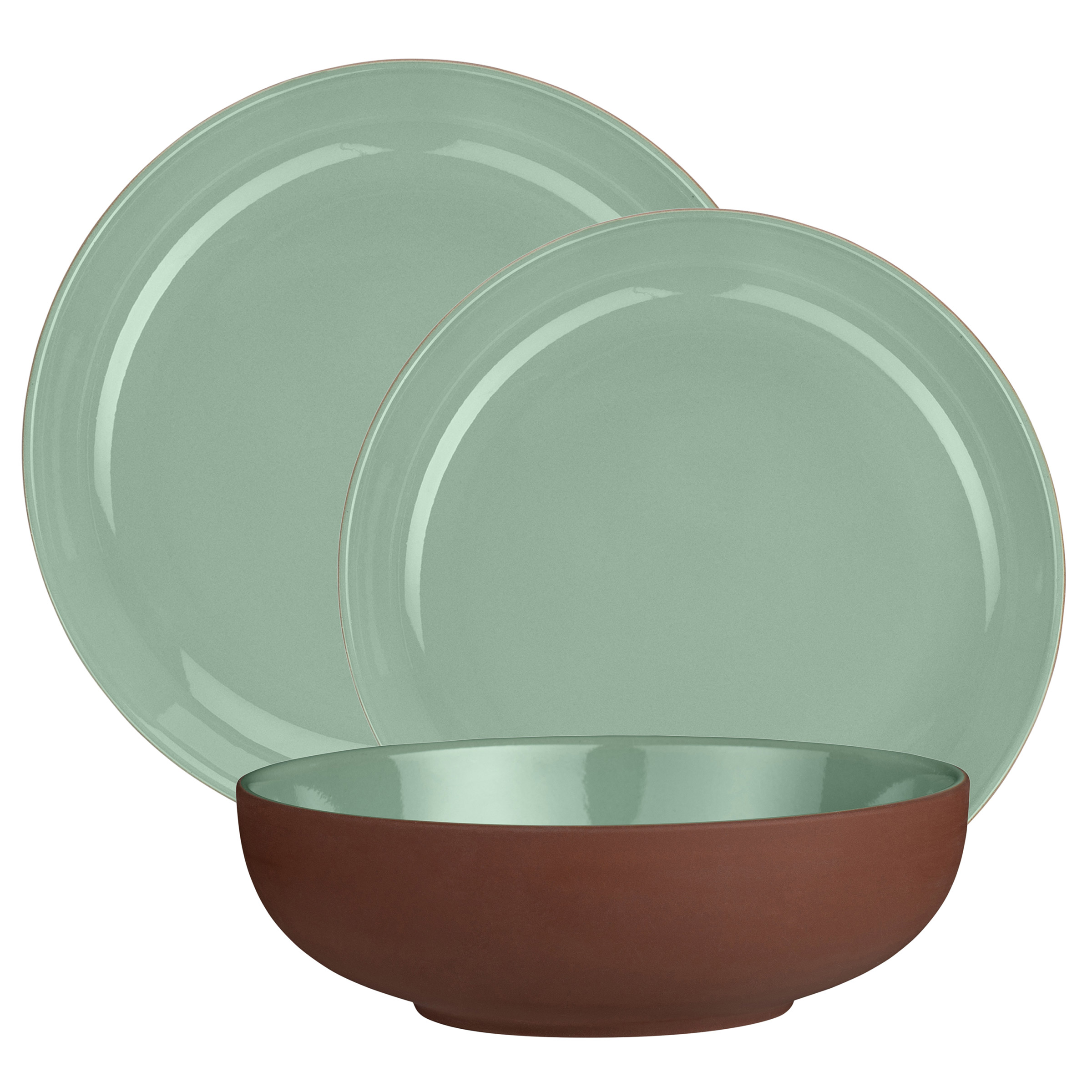 Maxwell & Williams Sienna Teal Stoneware Dinnerware Set, 24-pieces