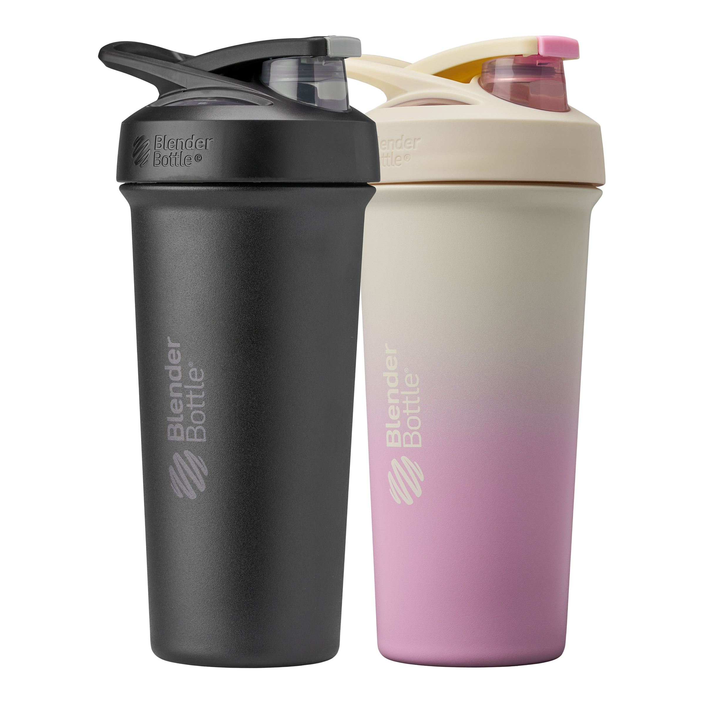 BlenderBottle - Bouteille shaker Strada en acier inoxydable, 740 ml (25 oz) ensemble de 2