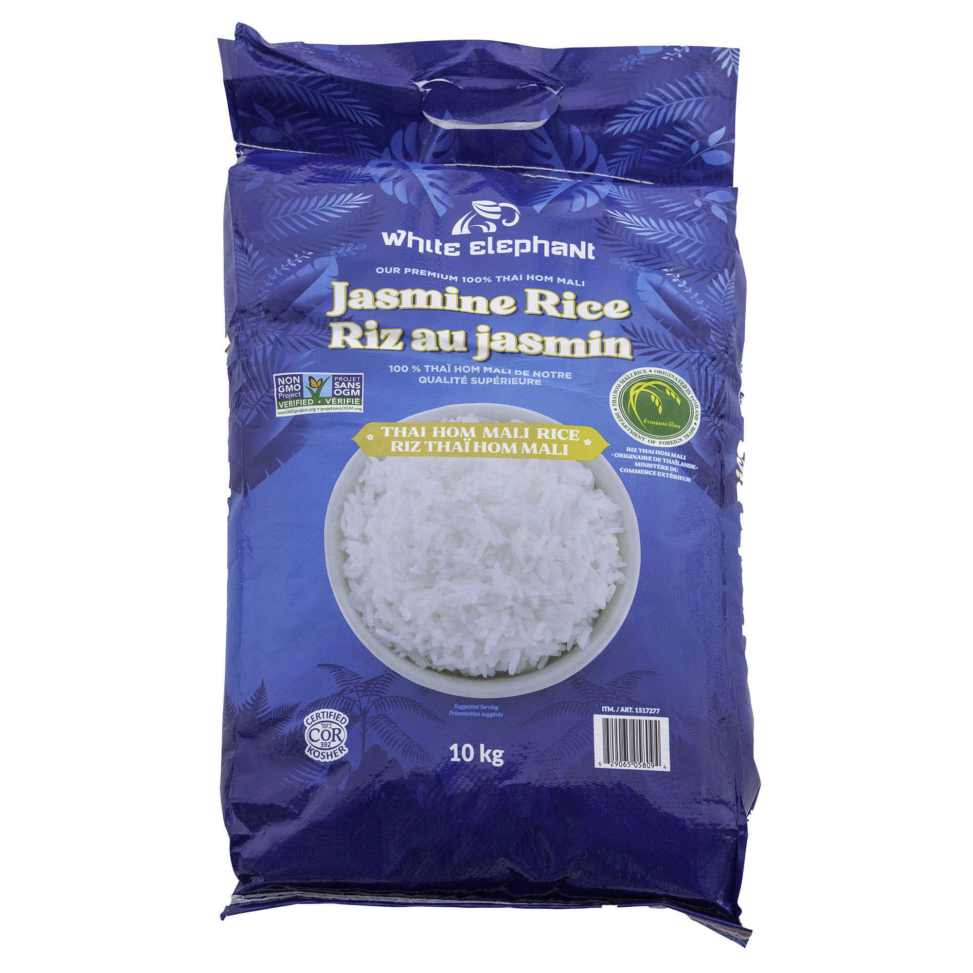White Elephant Thai Hom Mali Jasmine Rice, 10 kg