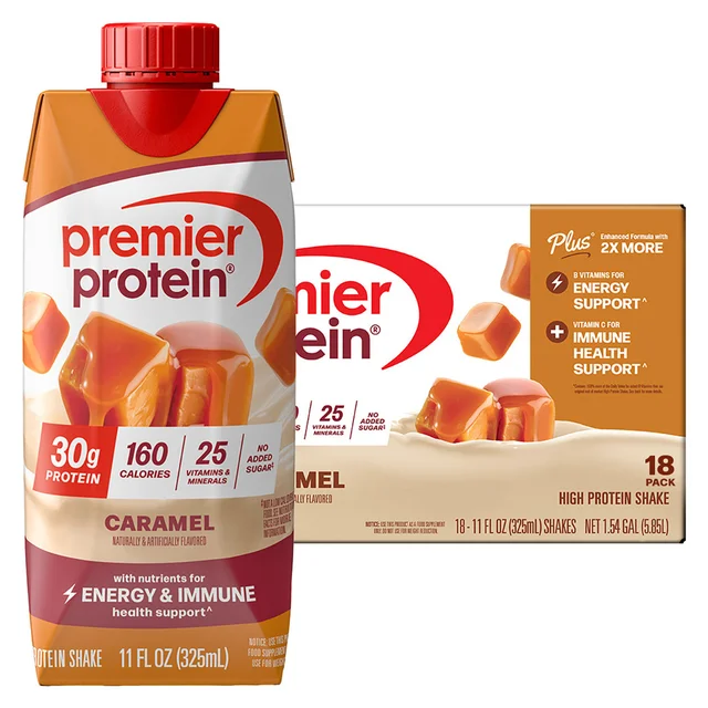 Premier 30g Protein Hormone Free Shakes 11 oz., 18-pack, Caramel