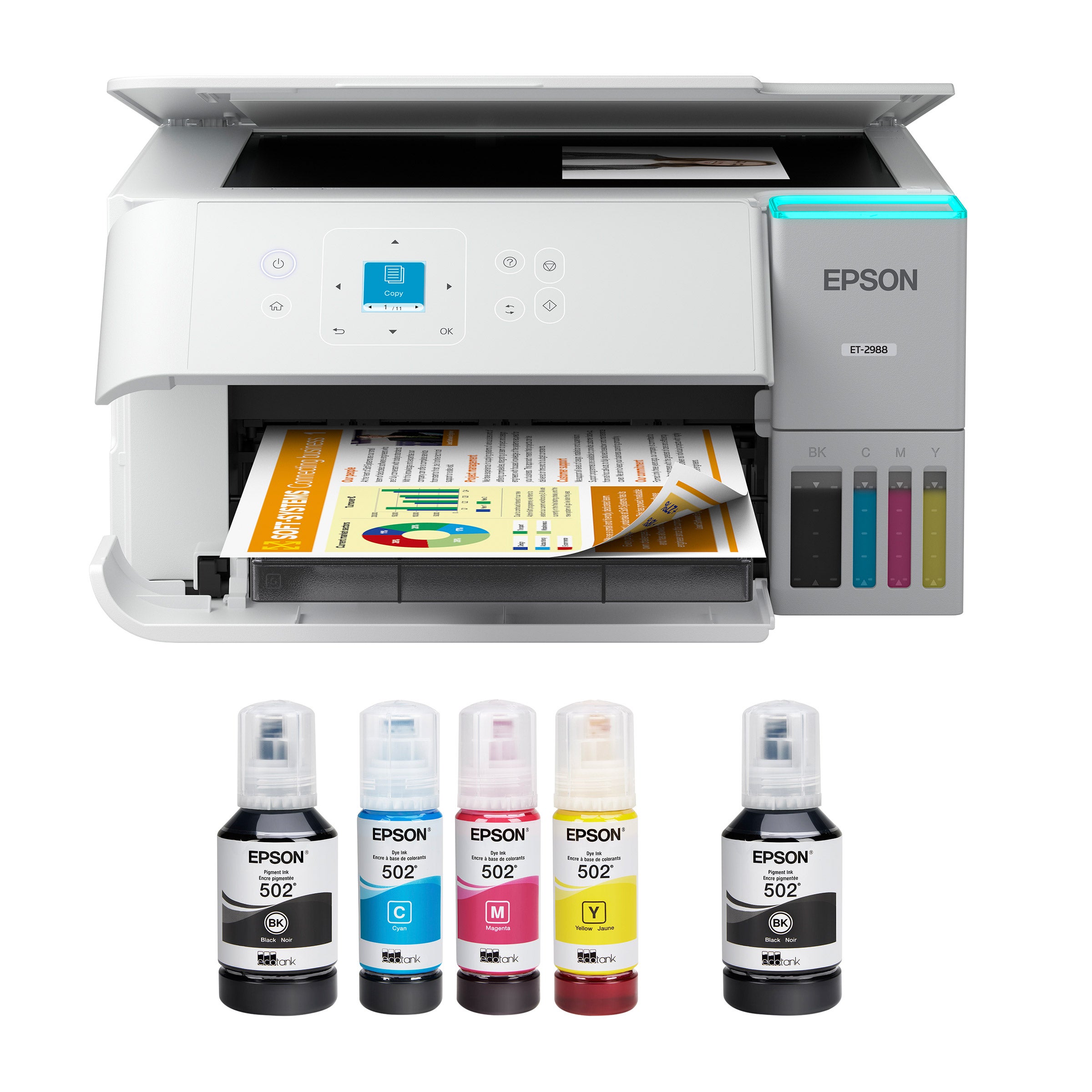 Epson EcoTank ET-2988 Wireless SuperTank Printer - White | Costco