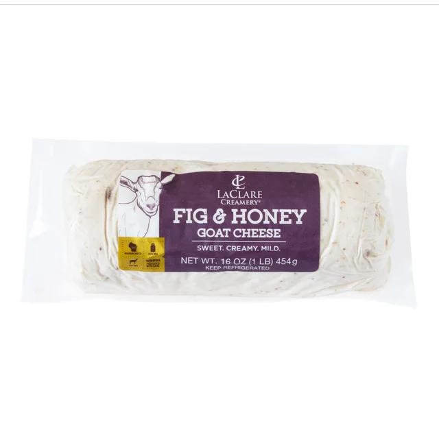LACLARE CREAMERY FIG AND HONEY GOAT CHEESE LOG 16OZ