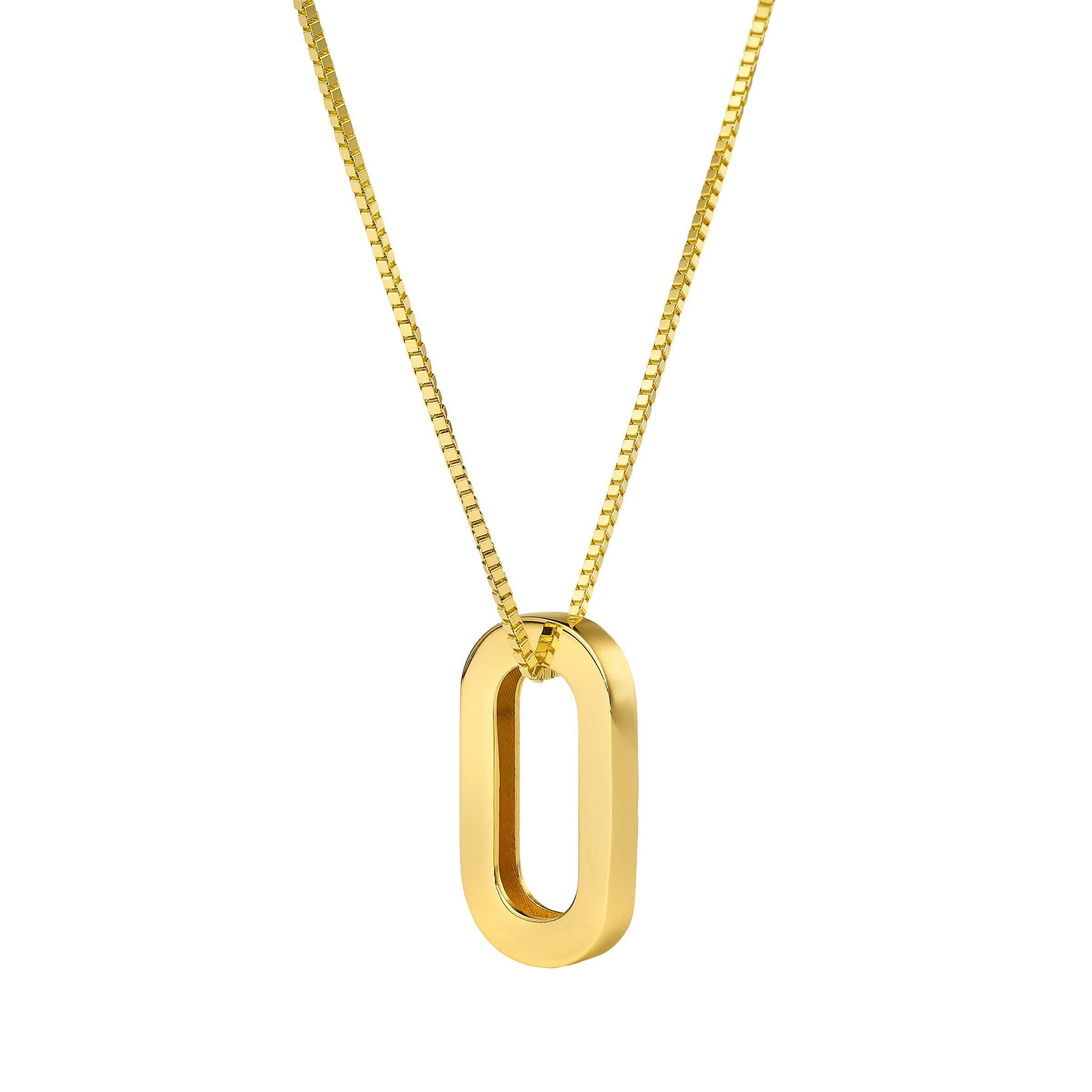 14kt Yellow Gold Paperclip Link Pendant | Costco