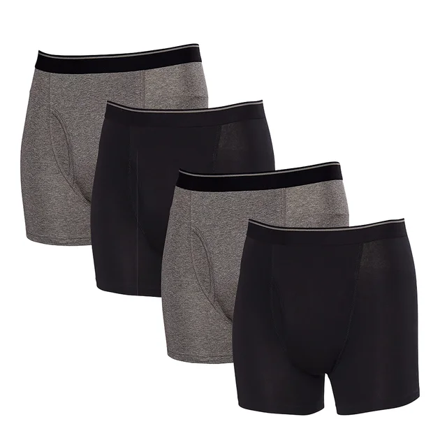 KIRKLAND SIGNATURE + MEN'S SUPIMA COTTON BOXER BRIEF 4 PK